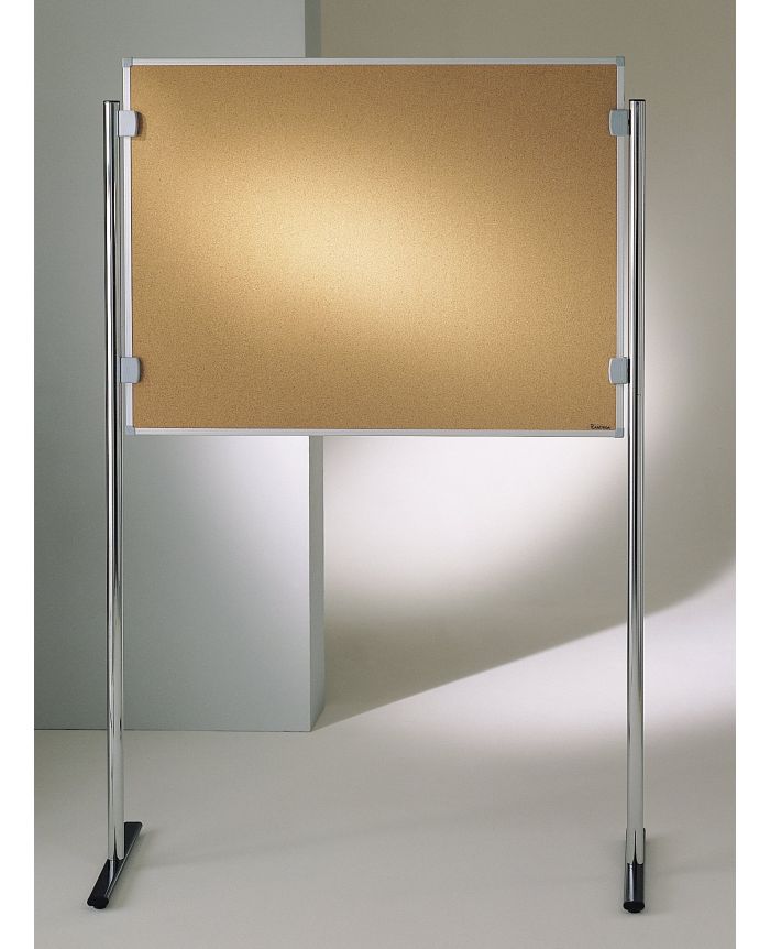 Tableau bivalent liège et laqué blanc 90 x 120 cm cadre alu - P&P
