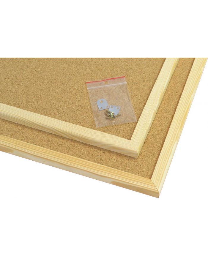 WE-STOCK Tableau d'affichage en liège avec cadre en bois - 20 x 30